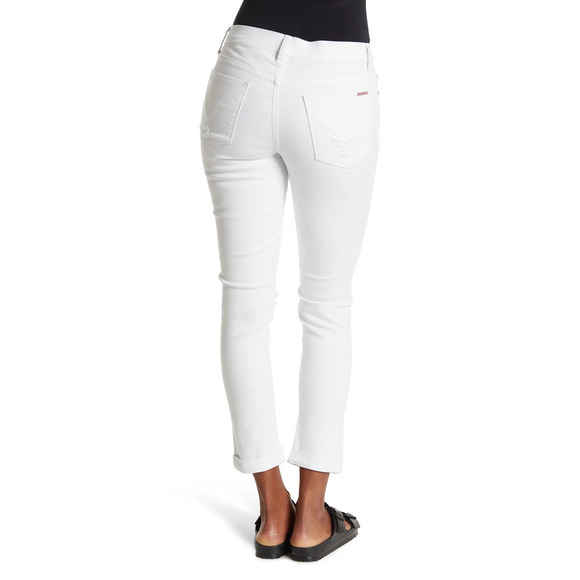 Hudson Natalie Jeans Mid Rise Super Skinny Ankle Denim Ivy White NWT Size 25 - Picture 2 of 8